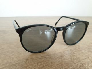 Vintage B&l Ray - Ban Traditionals Style C Black Oversized Round Sunglasses