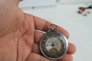 Vintage Old Swiss Made Pocket Watch Art Deco