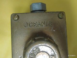 One (1) Vintage Bronze OCEANIC Explosion Proof Marine Electrical Gang Box w/ Dia 2