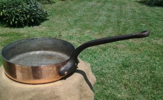 Vintage Mauviel 11 Inch Frying Saute Pan Skillet Heavy 3mm 10,  Lbs Made In France