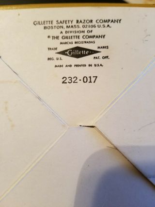 Vintage NOS Box of Gillette Techmatic Safety Razor Adjustable Cartridges qty 11 5