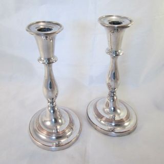 A Good Small Old Sheffield Plate Candlesticks C1800