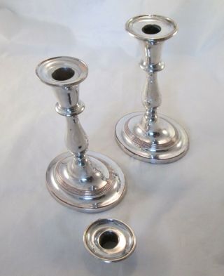 A Good Small Old Sheffield Plate Candlesticks c1800 6
