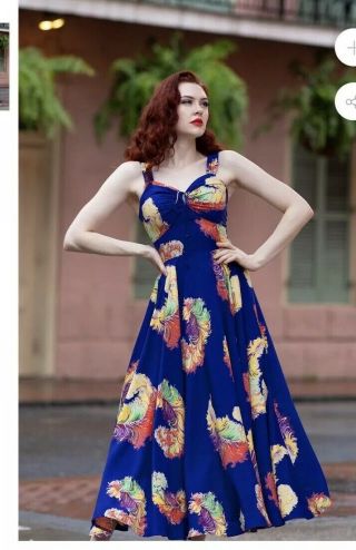 Trashy Diva Showgirl Long L’amour Dress Full Length Size 20 Pinup Vintage