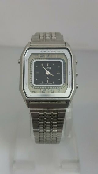 Vintage Citizen 30 - 0039 Ana - Digi Time Tracker Lcd Led Watch