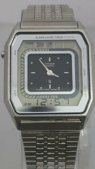 Vintage Citizen 30 - 0039 Ana - Digi time tracker LCD LED Watch 2