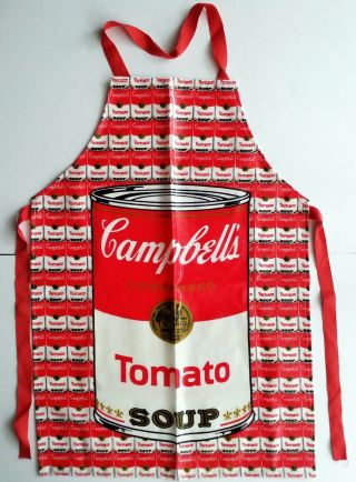 1960 Andy Warhol Campbell Soup Apron Sari Fabrics England Vintage Pop Art