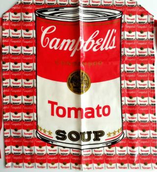1960 Andy Warhol Campbell Soup Apron Sari Fabrics England Vintage Pop Art 2