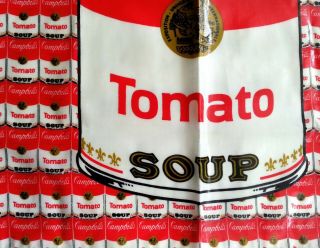 1960 Andy Warhol Campbell Soup Apron Sari Fabrics England Vintage Pop Art 3