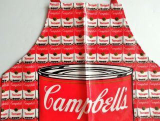 1960 Andy Warhol Campbell Soup Apron Sari Fabrics England Vintage Pop Art 4