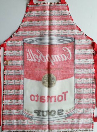 1960 Andy Warhol Campbell Soup Apron Sari Fabrics England Vintage Pop Art 5