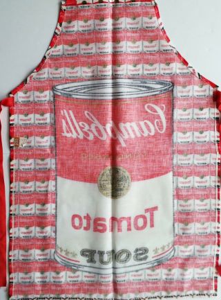 1960 Andy Warhol Campbell Soup Apron Sari Fabrics England Vintage Pop Art 6