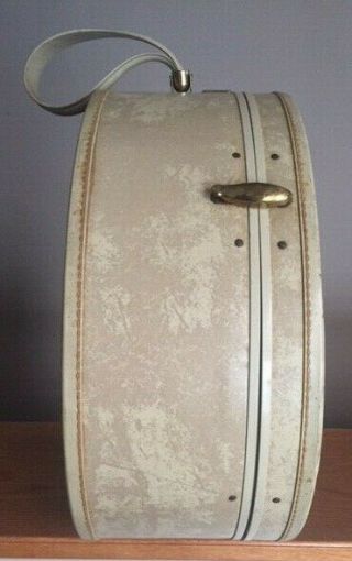 Vintage Samsonite Wig Box Hat Box Vintage Suitcase train case Ivory Streamlite 4