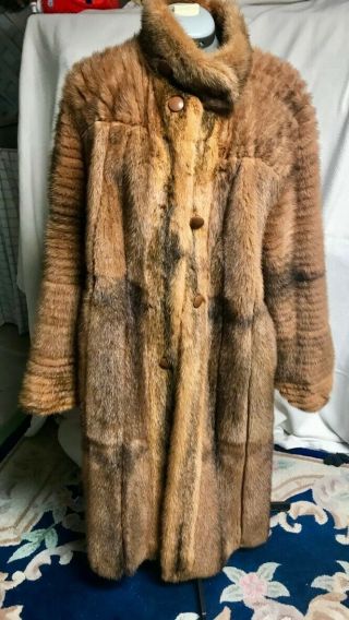 Custom Vintage Mink - Full Length,  Fully Reversible,  Pockets - Copper