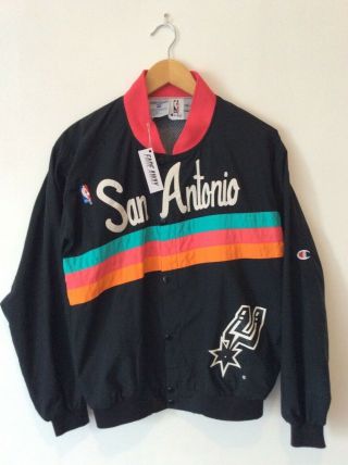 Vintage San Antonio Spurs Champion Nba Warm Up Jacket.  Rare