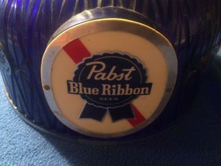 Vintage 1970s PABST BLUE RIBBON BEER Poker Pool Table Hanging Bar Light Sign 2