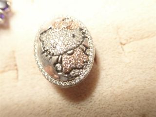 Rare Cluster Sanrio Hello Kitty 925 Sterling Silver Ring