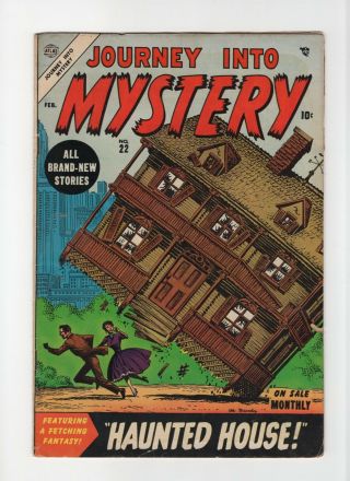 Journey Into Mystery 22 Fn - 5.  5 Vintage Marvel Atlas Comic Pre - Hero Gold 10c