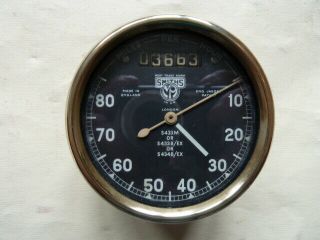 Vintage Smiths Military Chronometric Speedometer - 80 Mph.  -.