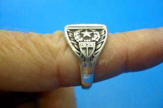 RARE 1936 TEXAS CENTENNIAL STERLING SILVER RING - - UNISEX - - SIZE 7.  5 - - EXC 3