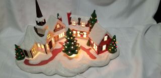 Vintage Glenview Mold Lighted Ceramic Christmas Village Houses Rare Village