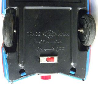 rare battery powered mystery action tin Batmobile Aoshin Co.  Japan in the box 10