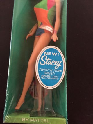 Vtg 1966 Red Hair Stacey Barbie Doll Twist N Turn Real Lashes Bendy Knees Japan 3