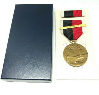 Vintage Us U.  S.  Army Of Occupation Germany Medal,  Europe,  Cased,  Military,  Ribbon