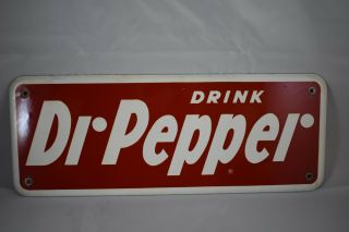 Rare Vintage Dr Pepper Porcelain Sign Machine Chest 17 X 6.  5