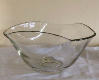 Vintage Midcentury Fostoria Seascape? 9 " Serving Bowl - Clear