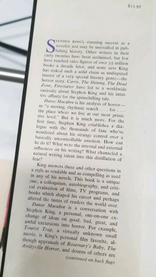Vintage Stephen King ' s DANSE MACABRE First Edition Like Near Unread 4