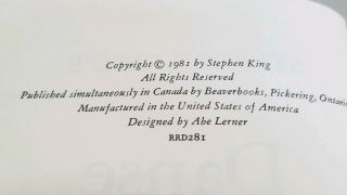 Vintage Stephen King ' s DANSE MACABRE First Edition Like Near Unread 6
