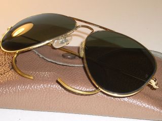 1980 ' s 58MM VINTAGE BAUSCH & LOMB RAY BAN GP G15 CABLE - WRAPS AVIATOR SUNGLASSES 3