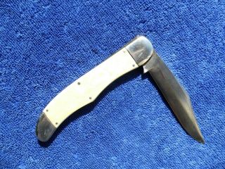 Vintage Schrade Cut Co Pocket Knife Folding Hunter Pearl Old Knife 2