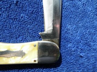 Vintage Schrade Cut Co Pocket Knife Folding Hunter Pearl Old Knife 5