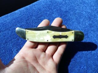 Vintage Schrade Cut Co Pocket Knife Folding Hunter Pearl Old Knife 7