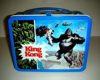 KING KONG Vintage Metal LUNCHBOX w/Thermos 1977 - Not JOE SOUCY 2