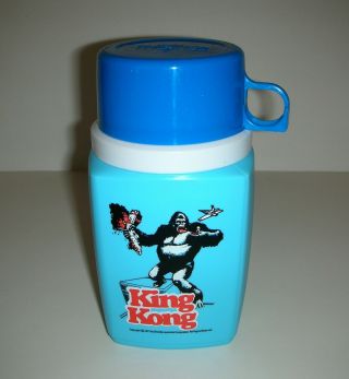 KING KONG Vintage Metal LUNCHBOX w/Thermos 1977 - Not JOE SOUCY 9