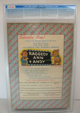 VTG DELL RAGGEDY ANN AND ANDY COMICS 2 07/1946 CGC 8.  5 VF,  0099618002 4