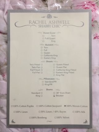 Vintage Rachel Ashwell Shabby Chic Sham Rosablossom Pink Pair 5