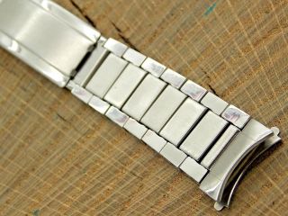 Pre - Owned Vintage Watch Band 18mm Curved Deployment Clasp Stainless Steel Mens
