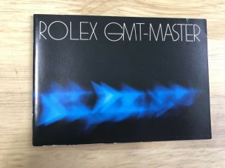 Vintage Rolex Gmt - Master Booklet 16753 16758 16750 English Box Case