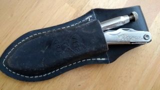 Vintage Vise Grip Schrade Toolbox Multi Tool w Leather Sheath Rare Dewitt NE USA 2