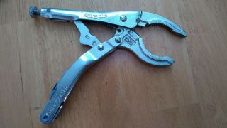 Vintage Vise Grip Schrade Toolbox Multi Tool w Leather Sheath Rare Dewitt NE USA 4