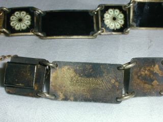 RARE DAVID ANDERSEN NORWAY STERLING ENAMEL LINK BRACELET 3