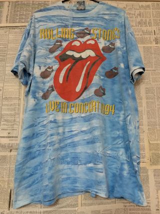 Vtg 90s The Rolling Stones Voodoo Lounge World Tour T - Shirt