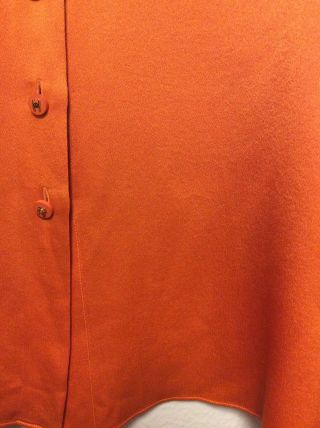 Gorgeous Authentic CHANEL Vintage Orange Silk Top Button Up Shirt Size 38 France 8
