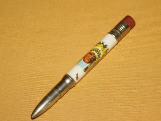 Vintage Lima Ohio Indian Chief Head Souvenir Pencil