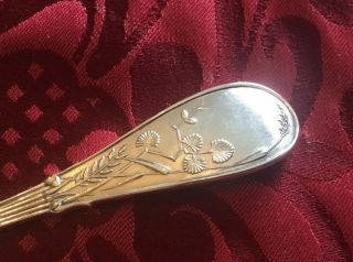 RARE TIFFANY & CO STG SILVER JAPANESE SOLID SERVING CHEESE KNIFE 2 PICK AUDUBON 3