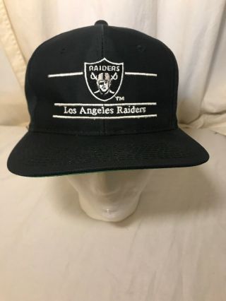 Vintage Los Angeles Raiders Snapback Hat Cap Annco Nfl 80s 90s Retro Split Bar
